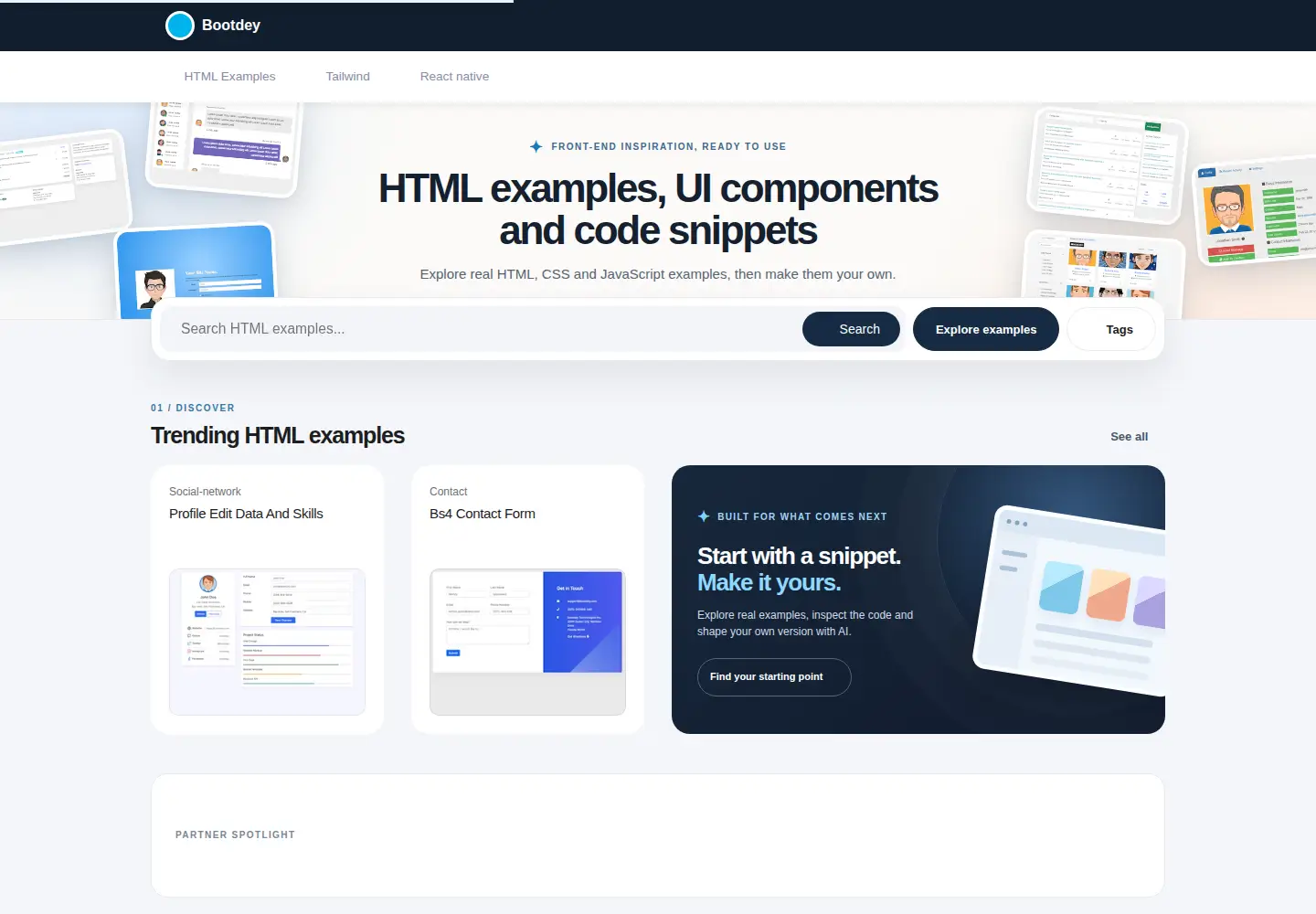 Screenshot of bootdey.com