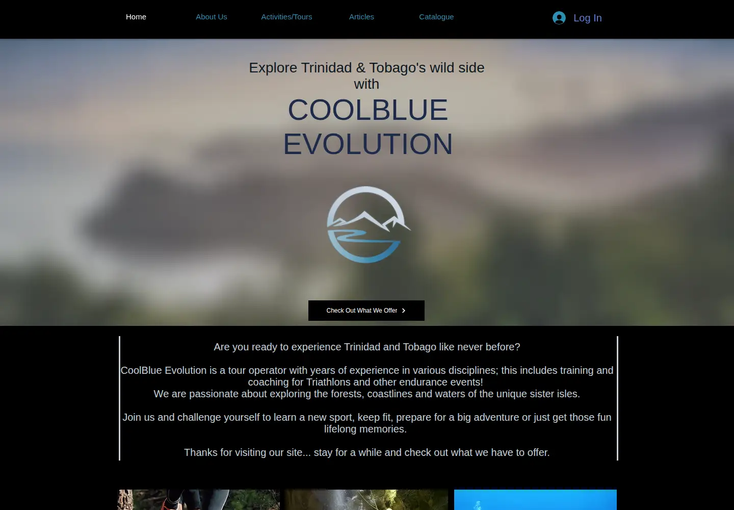 Captured homepage of coolblueevolution.com in the current scan