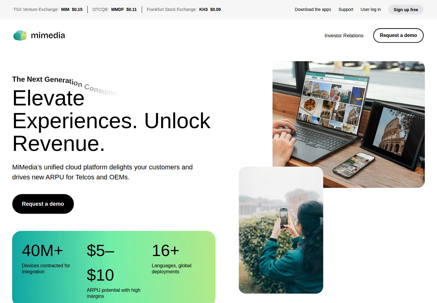 Screenshot of mimedia.com