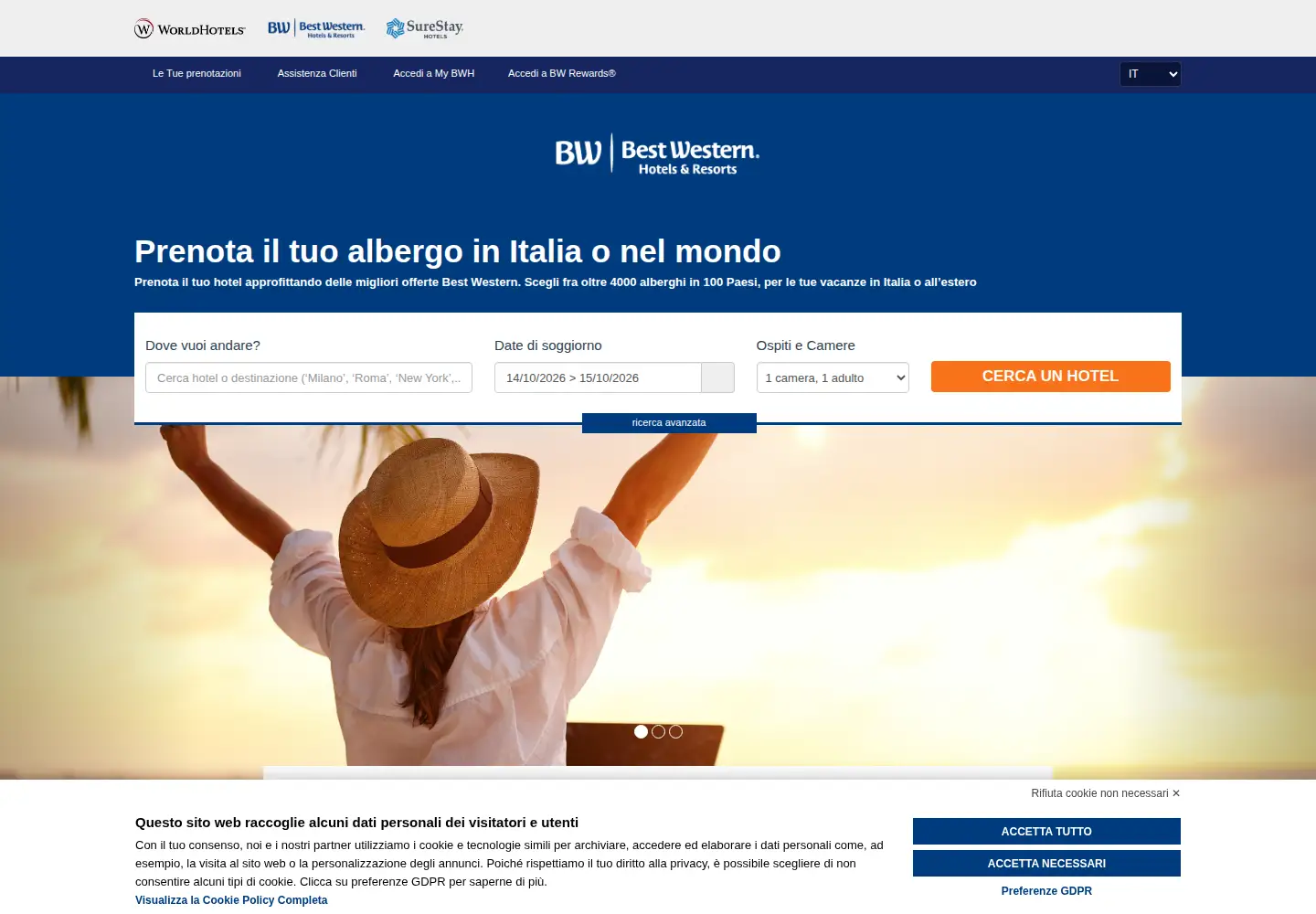 Screenshot of bestwestern.it