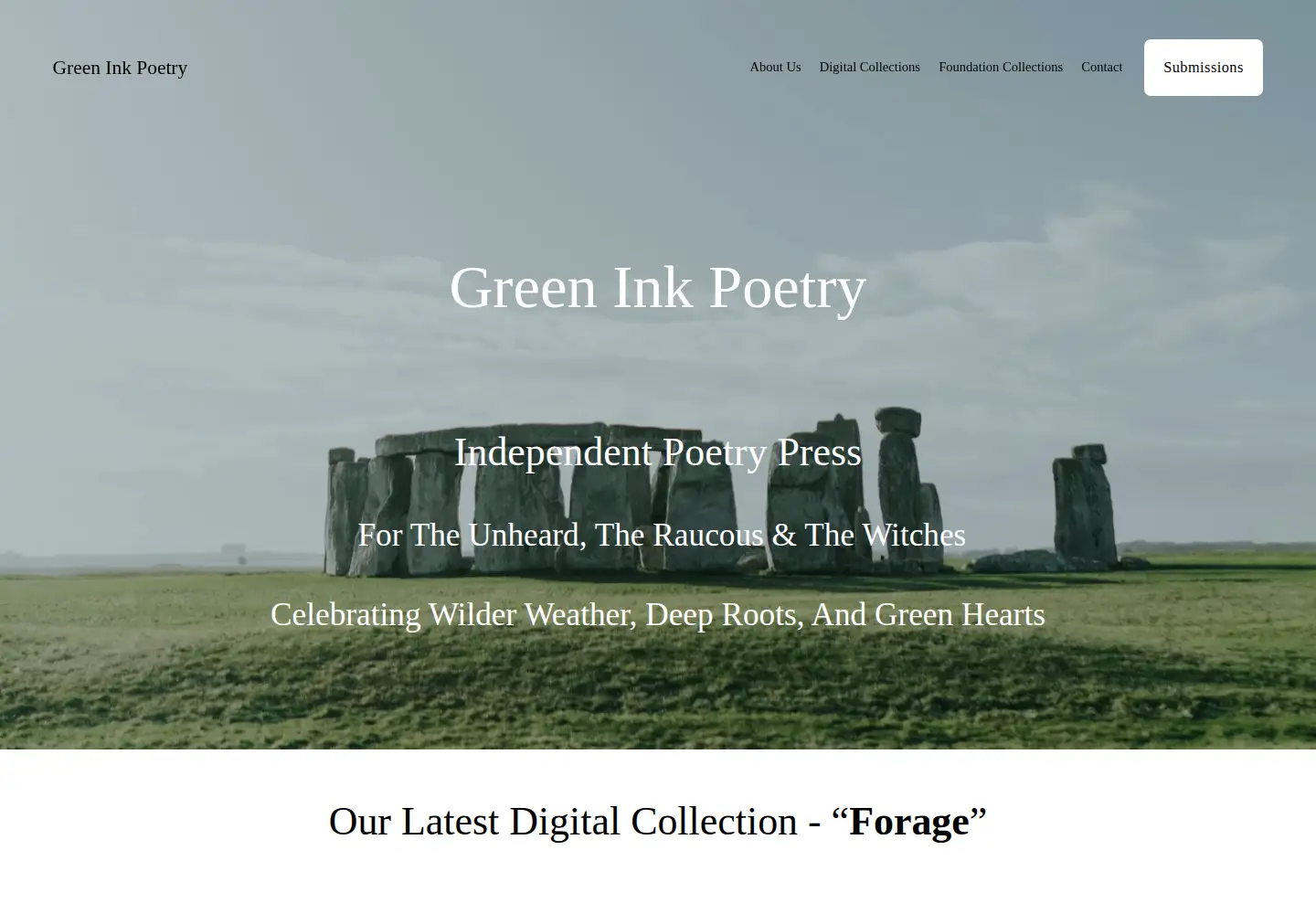 Screenshot of greeninkpoetry.co.uk