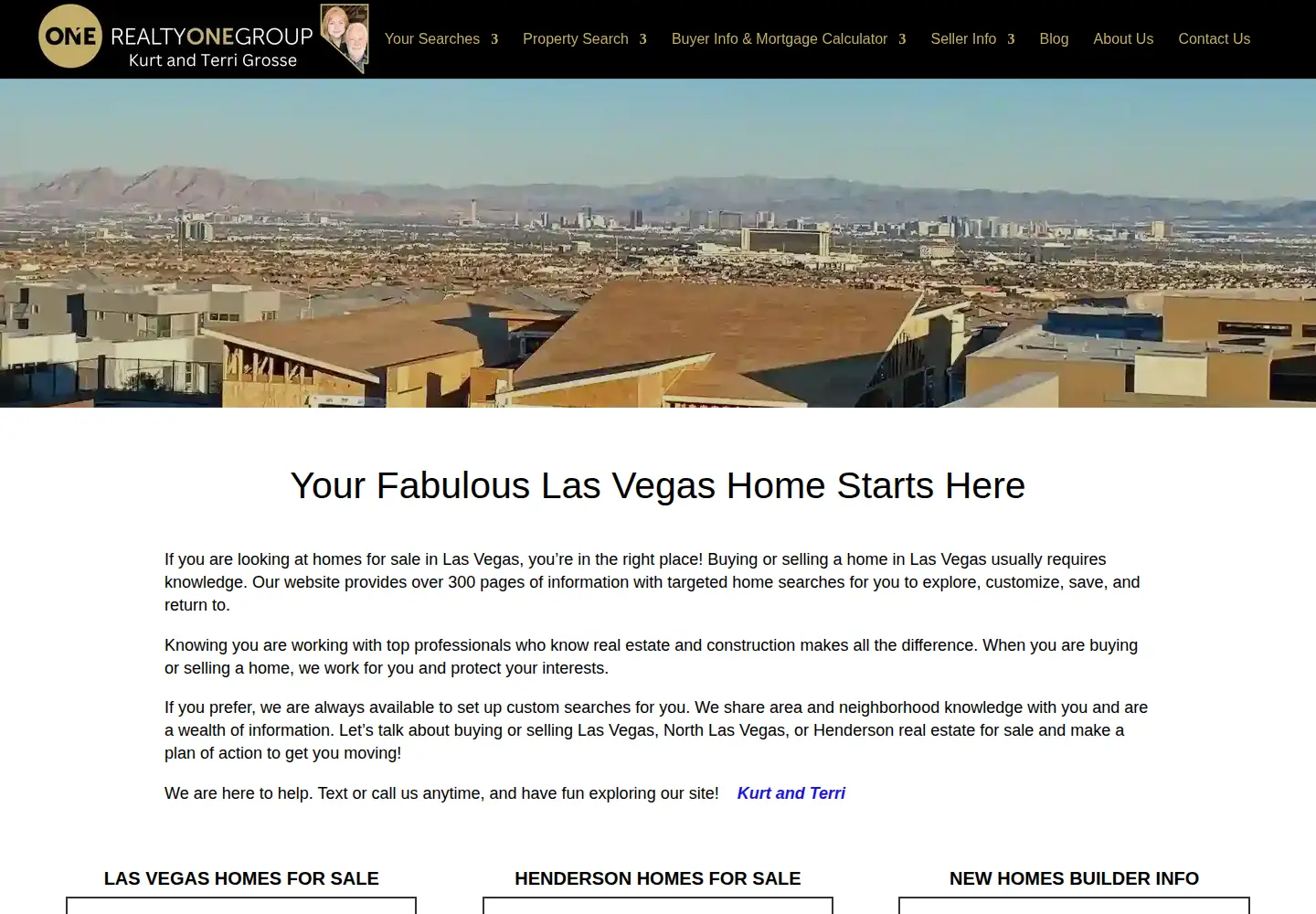 Screenshot of homesforsale.vegas