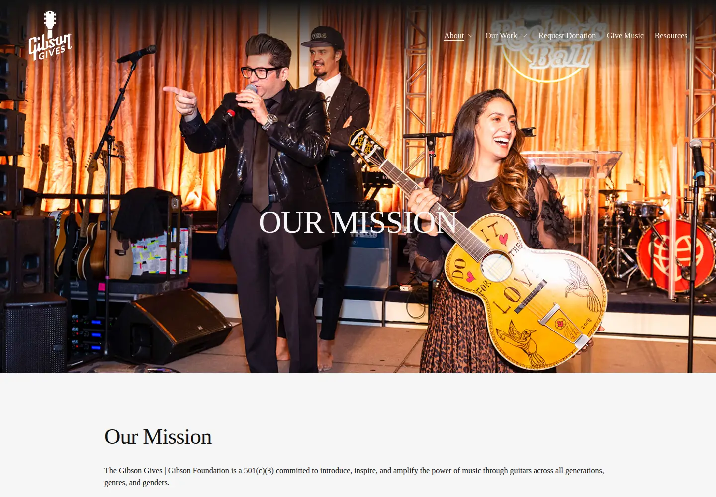 Screenshot of gibsonfoundation.org