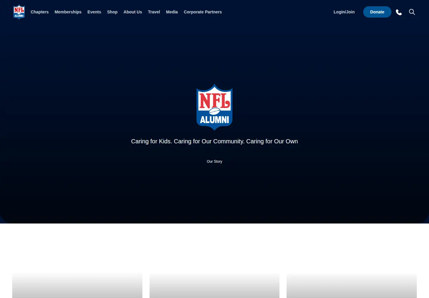Screenshot of nflalumni.org