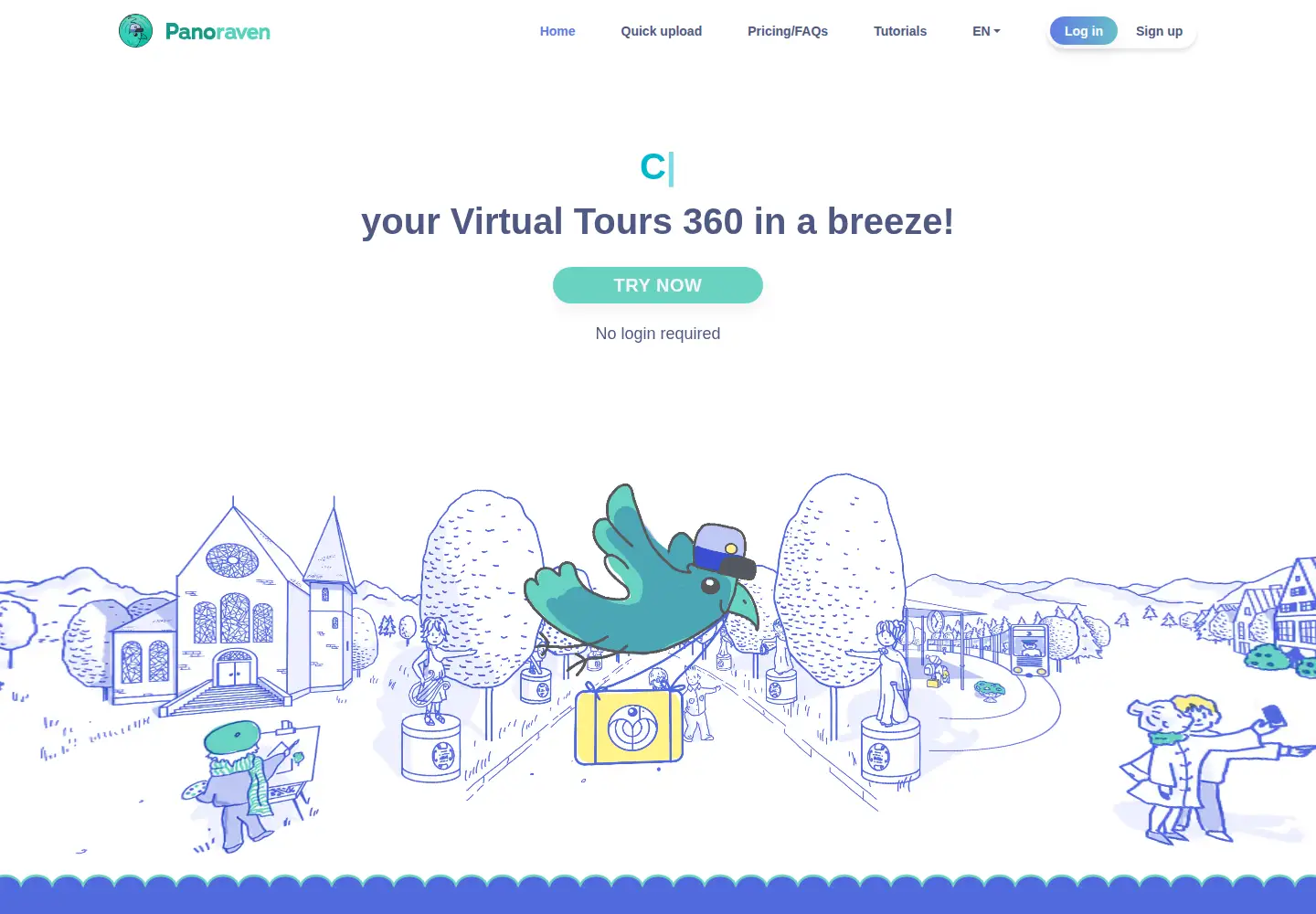 Captured homepage of panoraven.com in the current scan