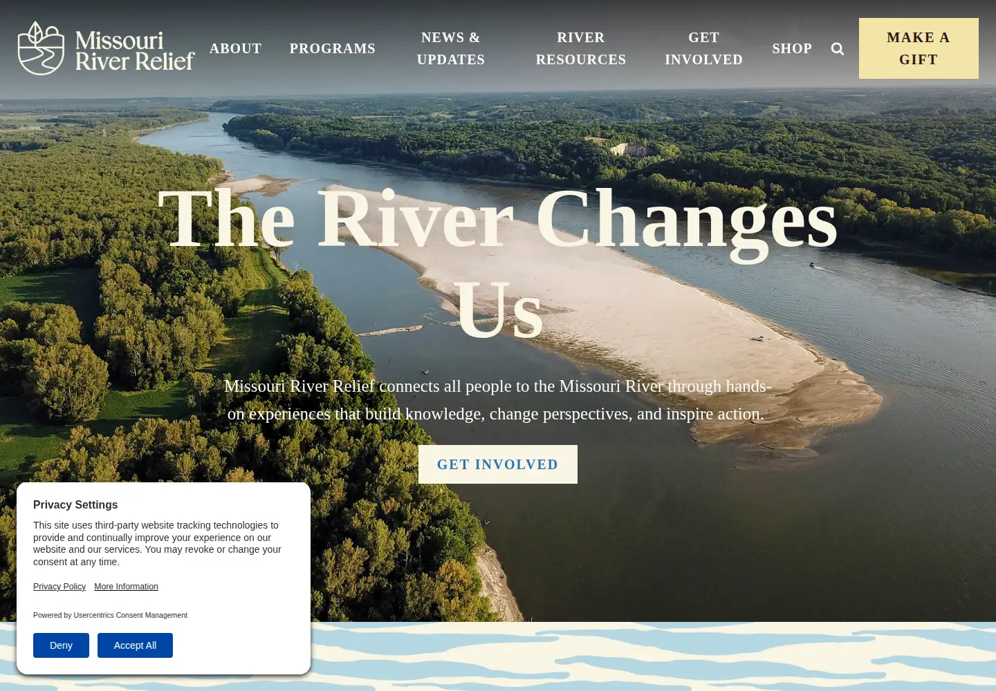 Screenshot of riverrelief.org