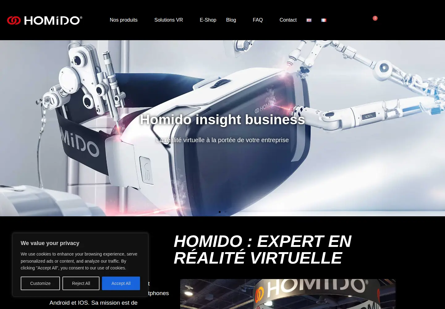 Screenshot of homido.com