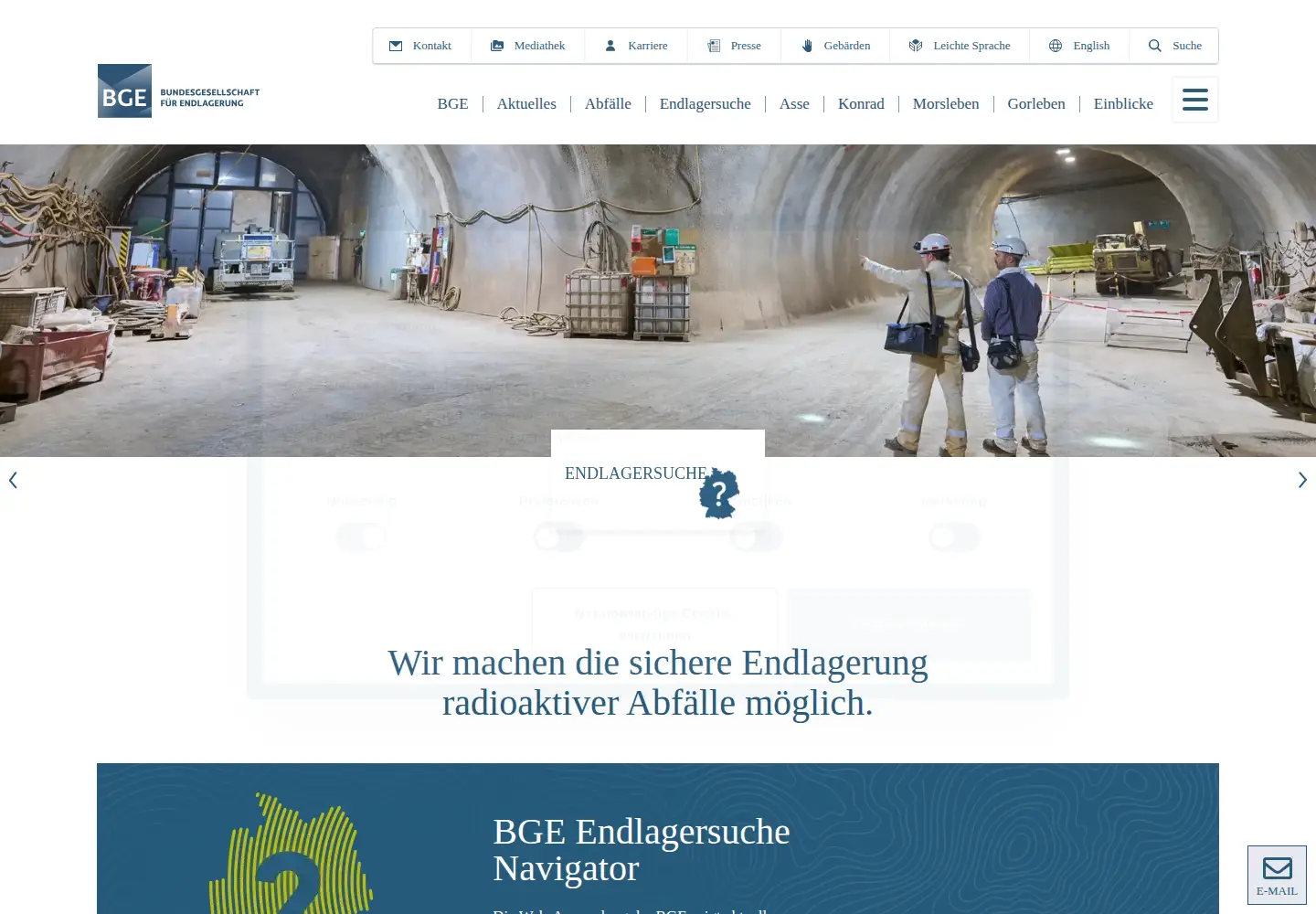 Screenshot of bge.de