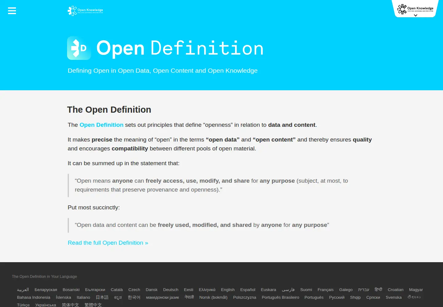 Screenshot of opendefinition.org