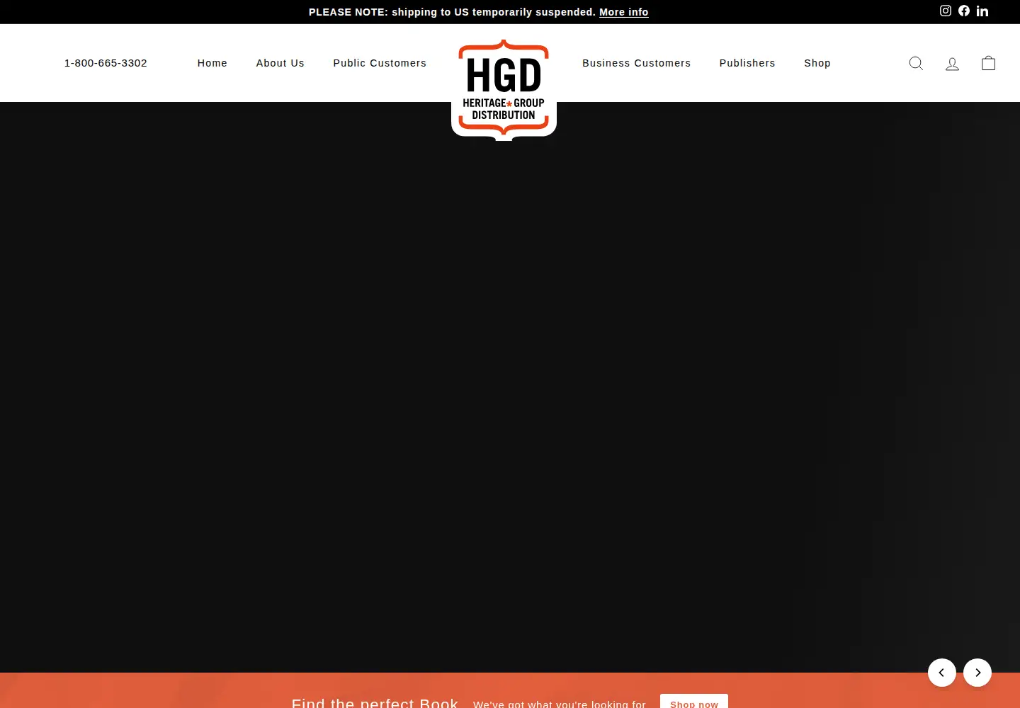 Screenshot of hgdistribution.com