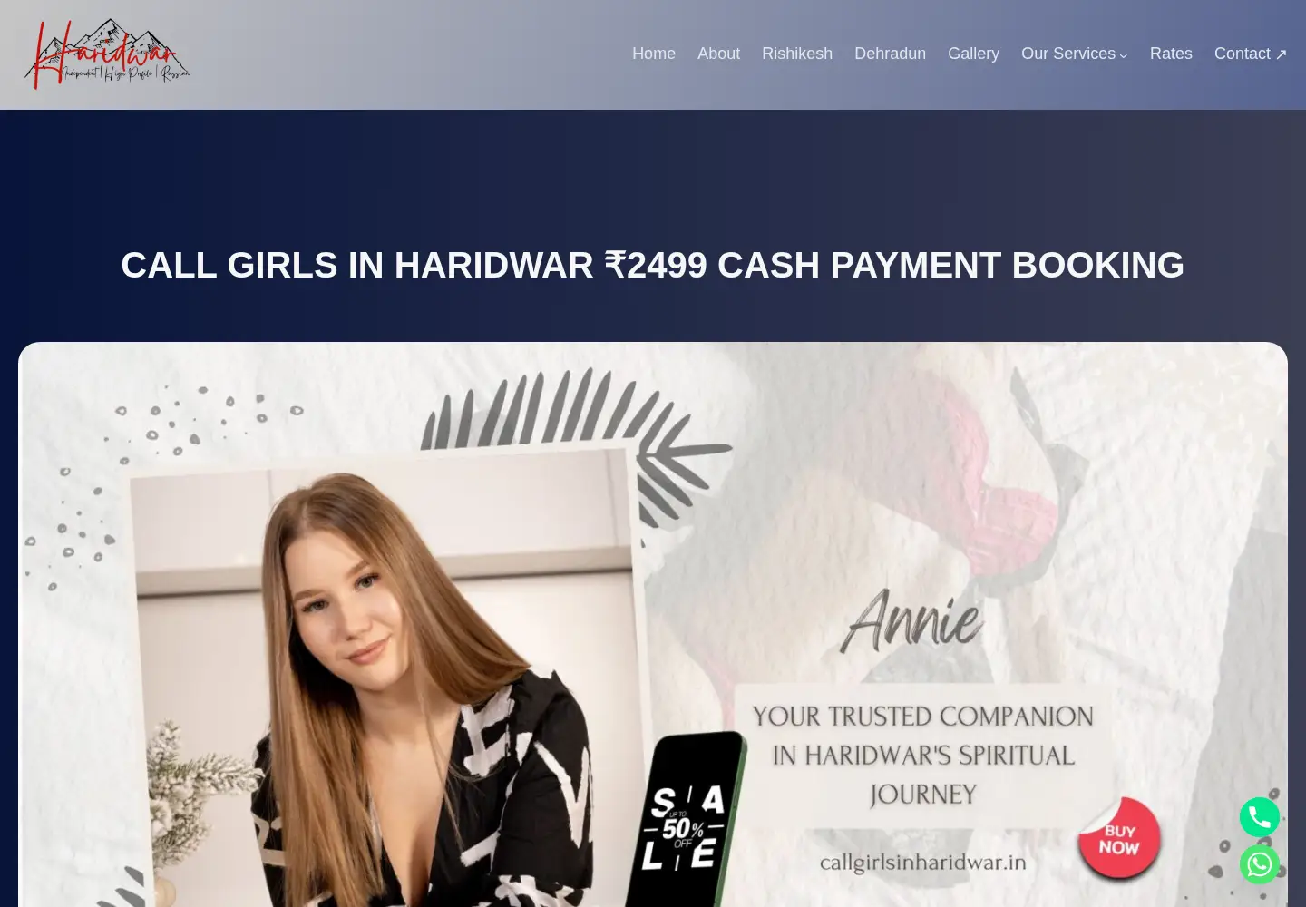 Screenshot of callgirlsinharidwar.in