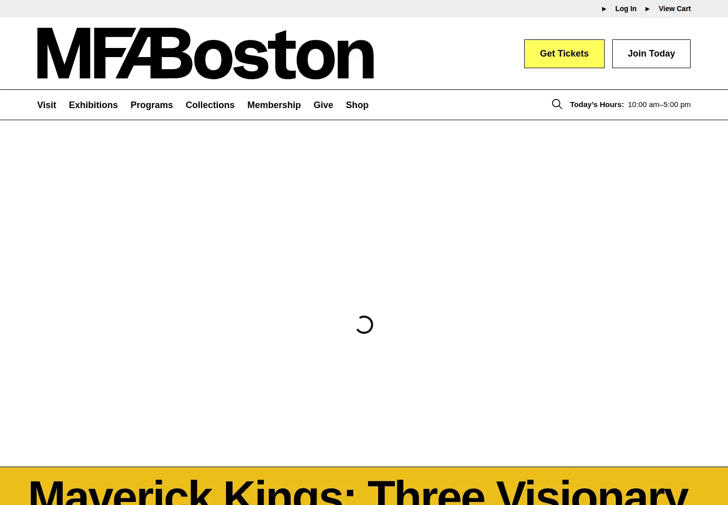 Screenshot of mfa.org