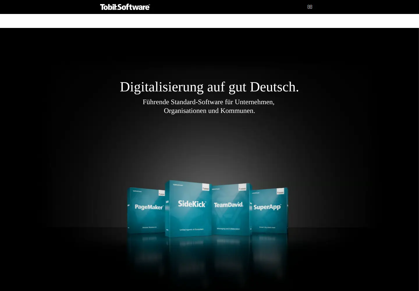 Screenshot of tobit.com