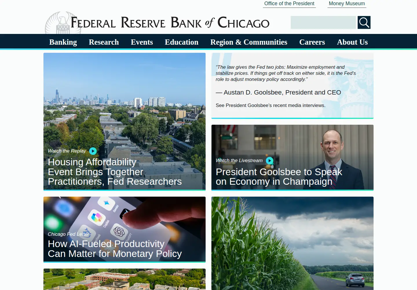 Screenshot of chicagofed.org
