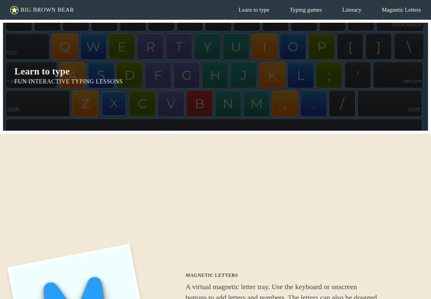 Screenshot of bigbrownbear.co.uk