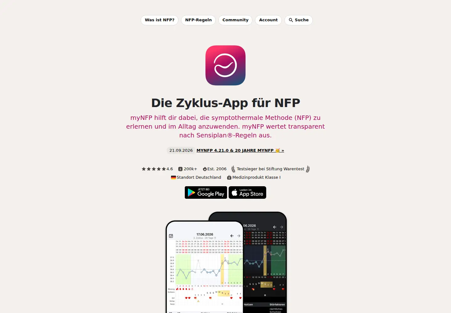 Screenshot of mynfp.de