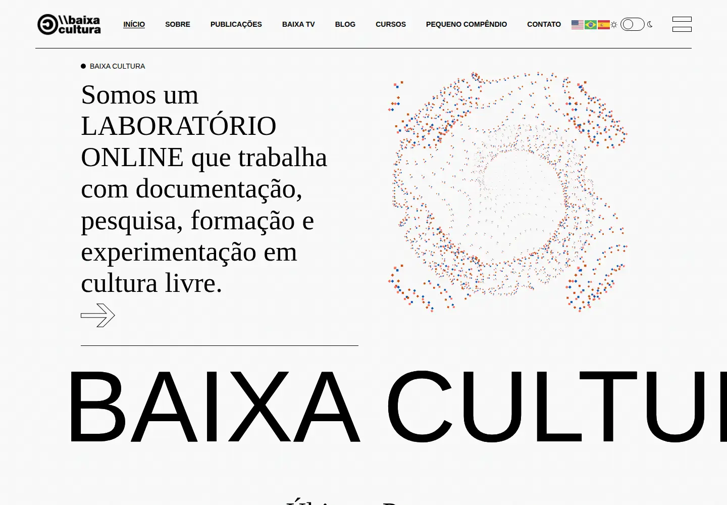 Screenshot of baixacultura.org