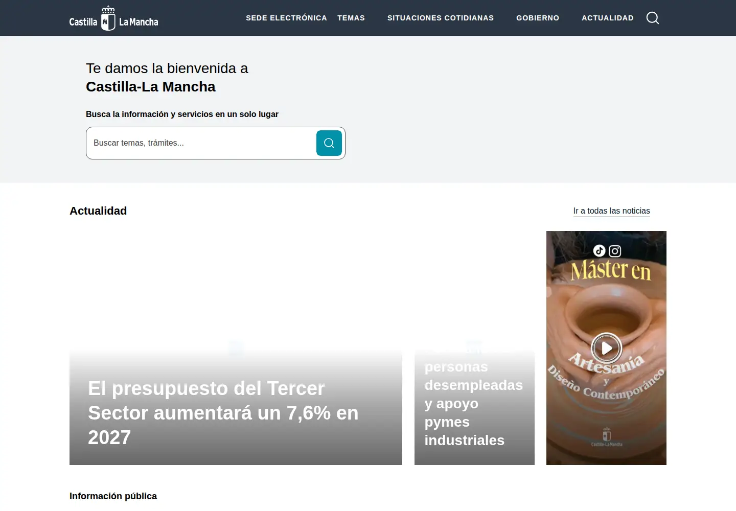 Screenshot of castillalamancha.es