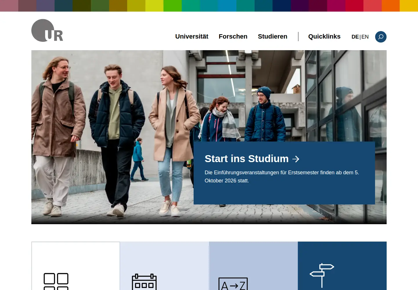 Screenshot of uni-regensburg.de