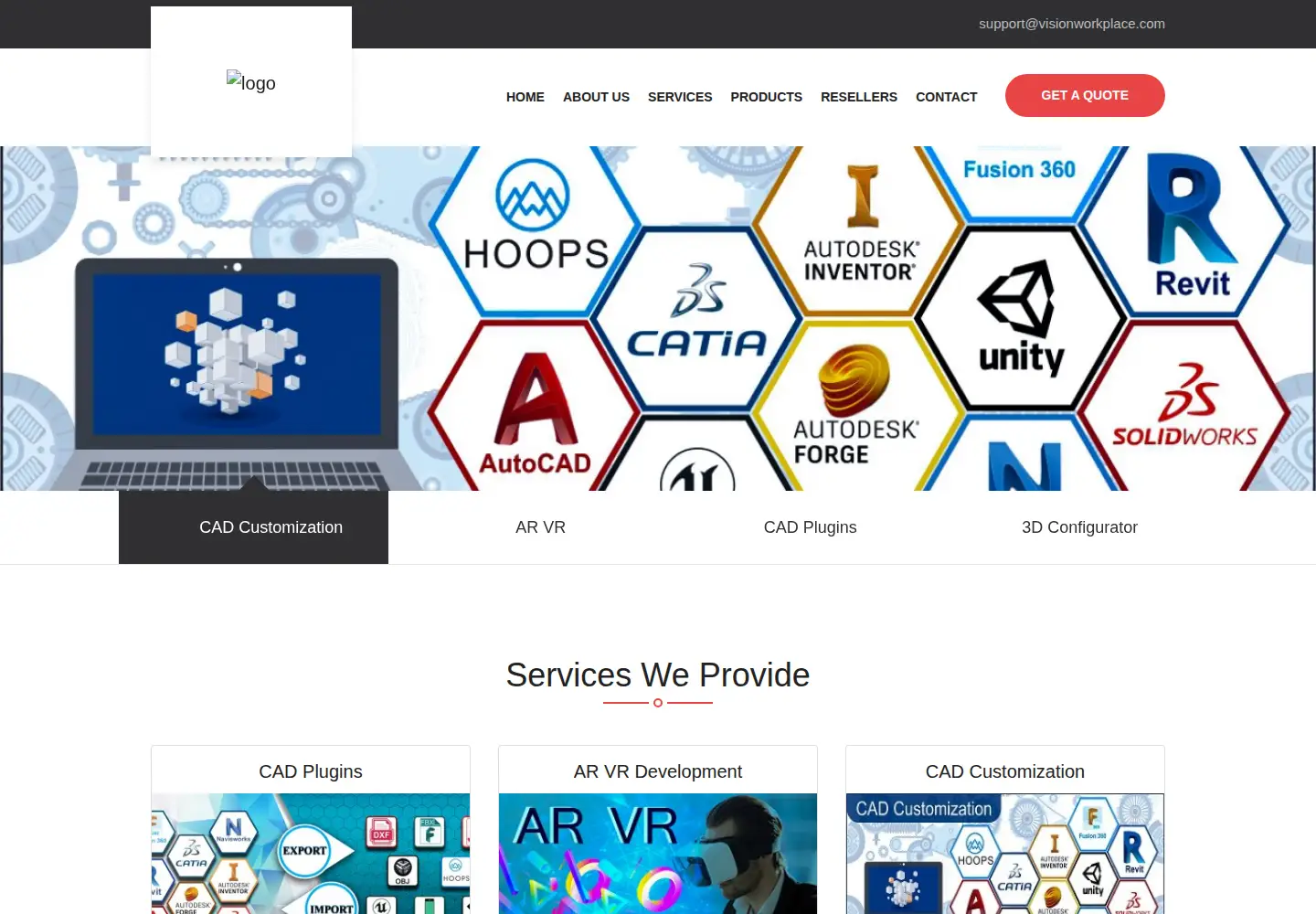 Screenshot of visionworkplace.com