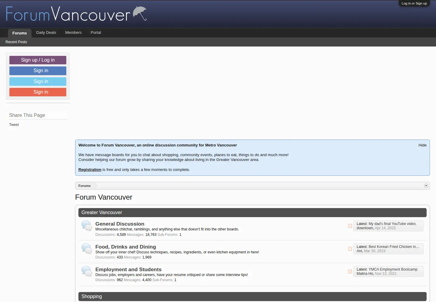 Screenshot of forumvancouver.com