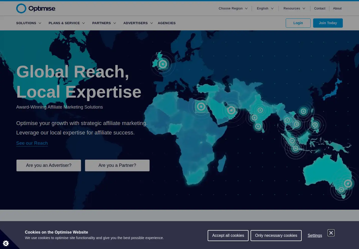Screenshot of optimisemedia.com