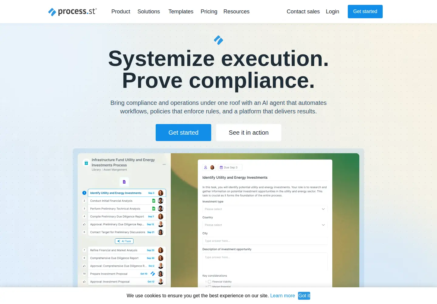 Screenshot of process.st