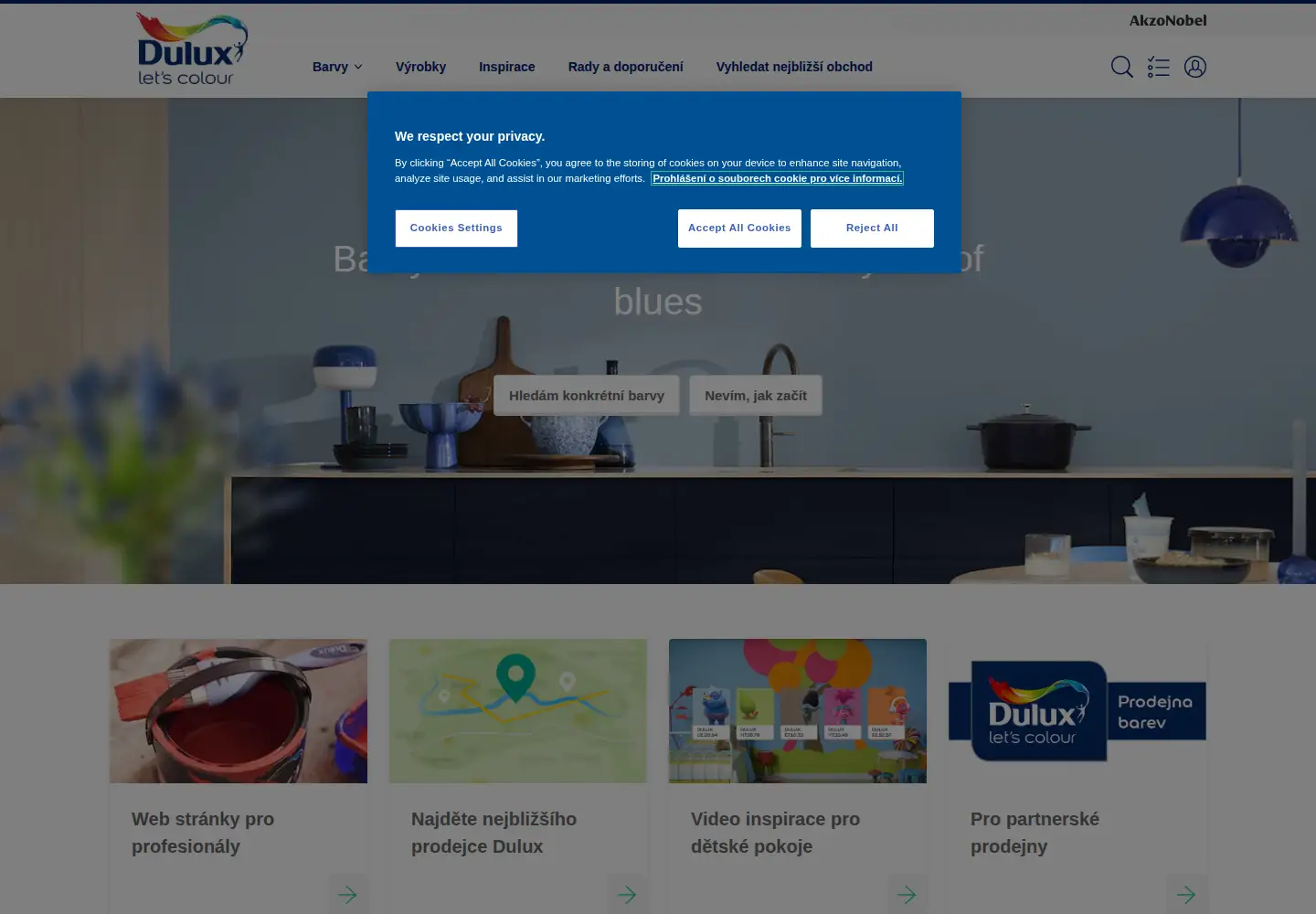 Captured homepage of dulux.cz in the current scan
