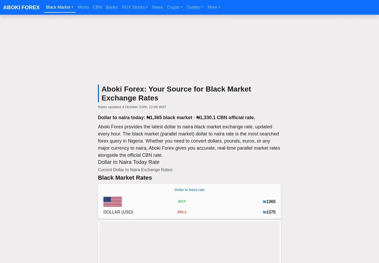 Captured homepage of abokiforex.app in the current scan