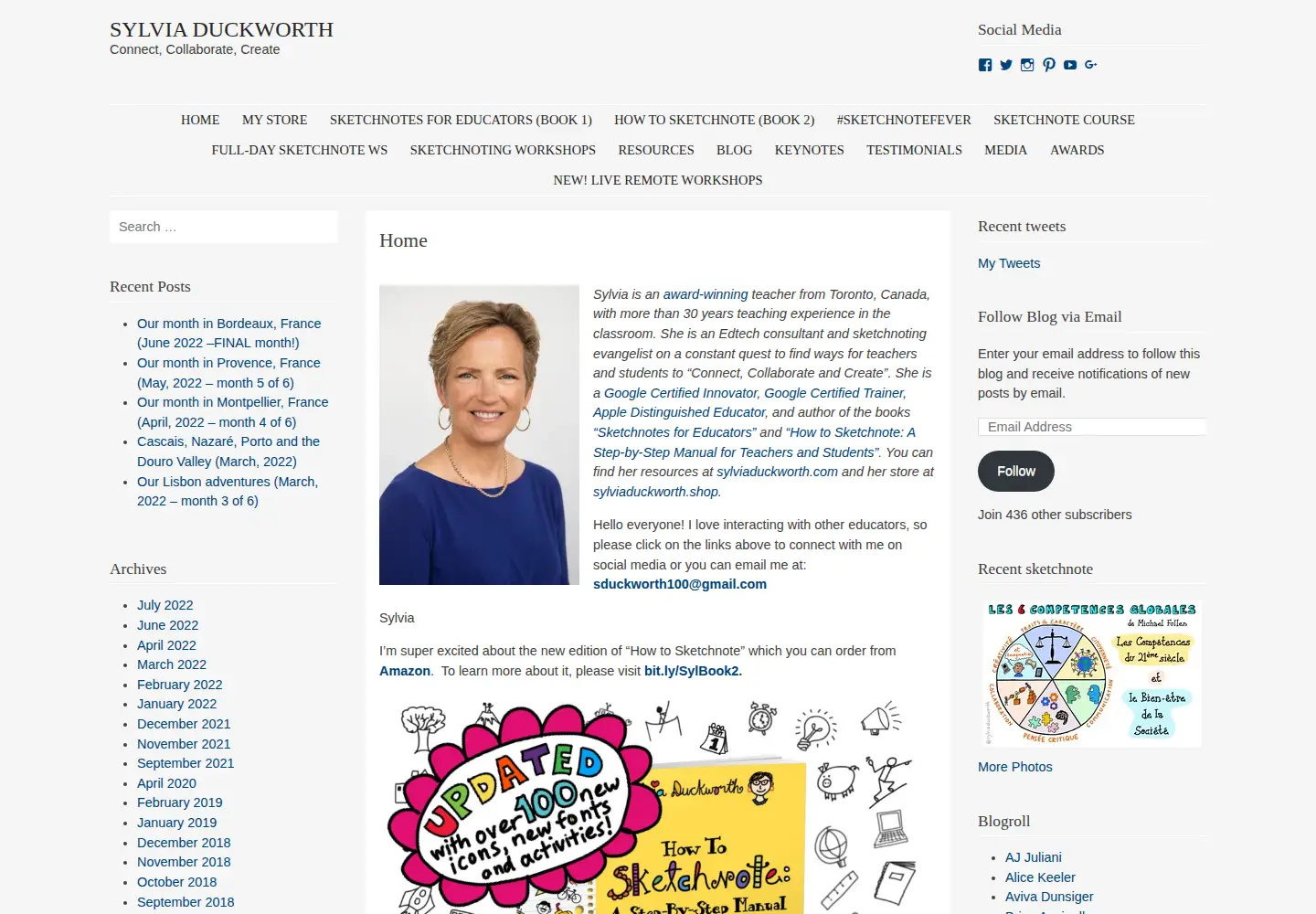 Screenshot of sylviaduckworth.com