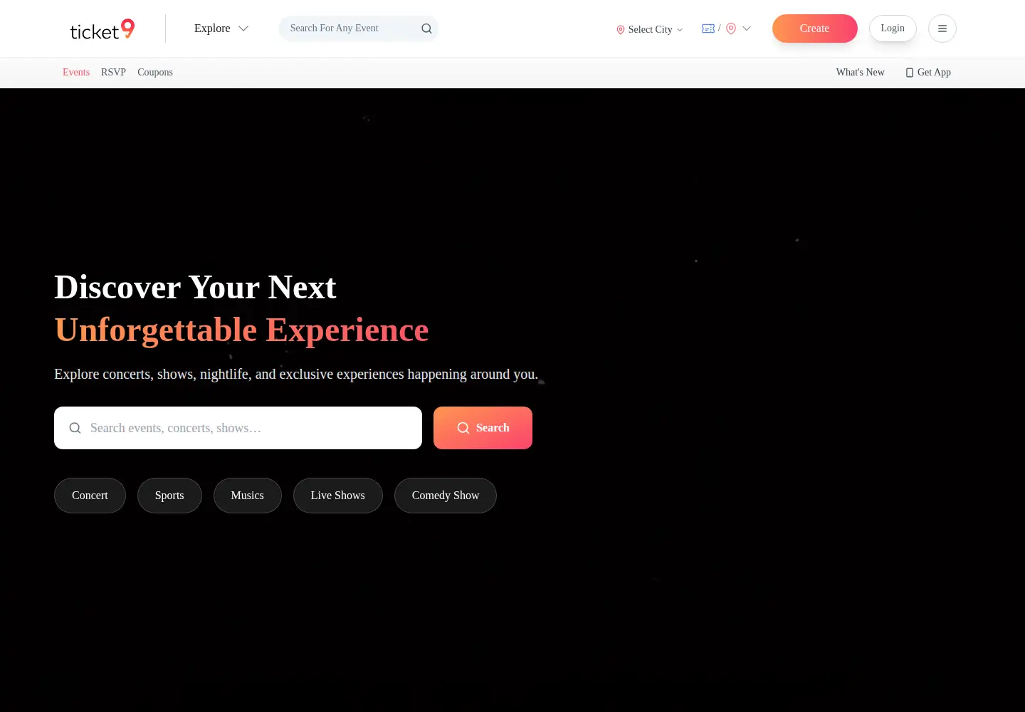 Screenshot of theticket9.com
