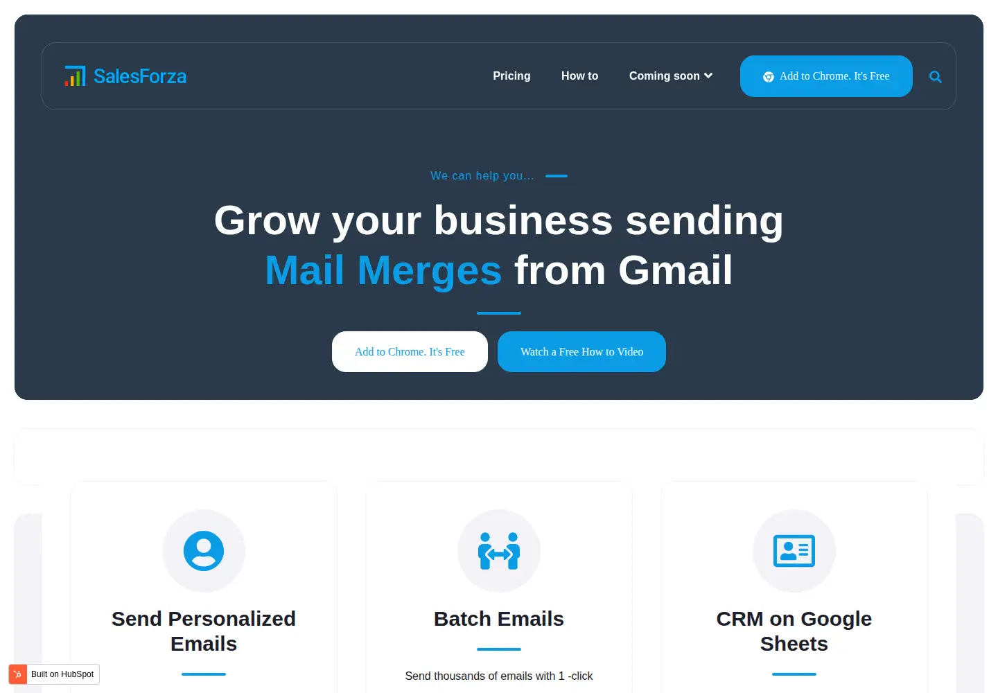 Screenshot of salesforza.com