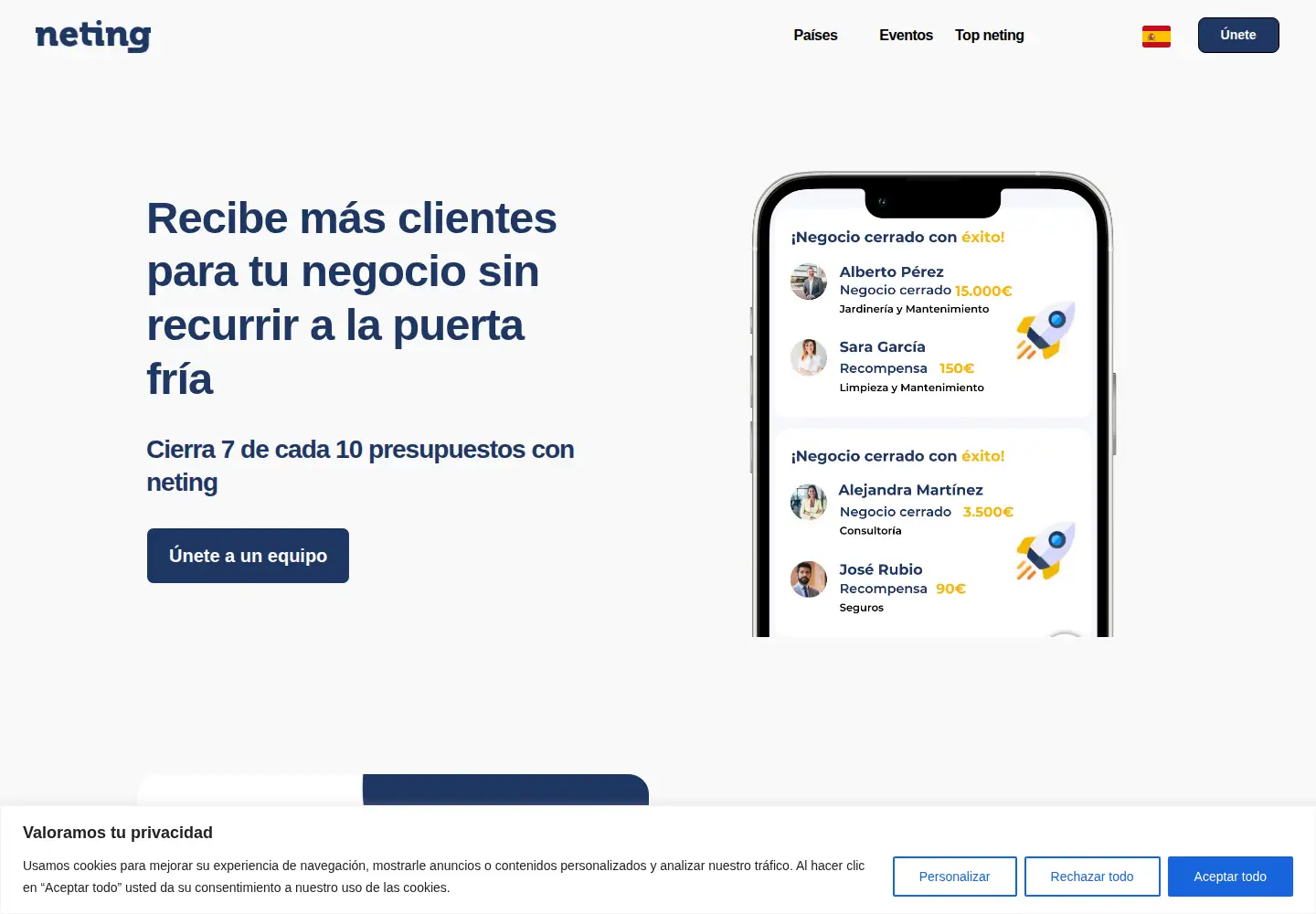 Screenshot of neting.app