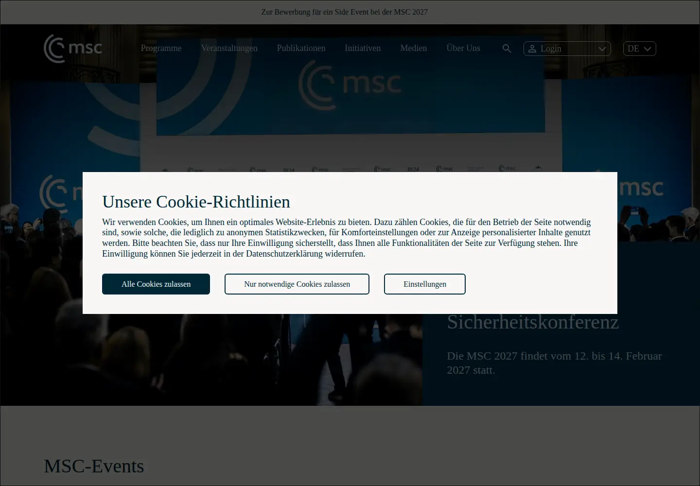 Screenshot of securityconference.org