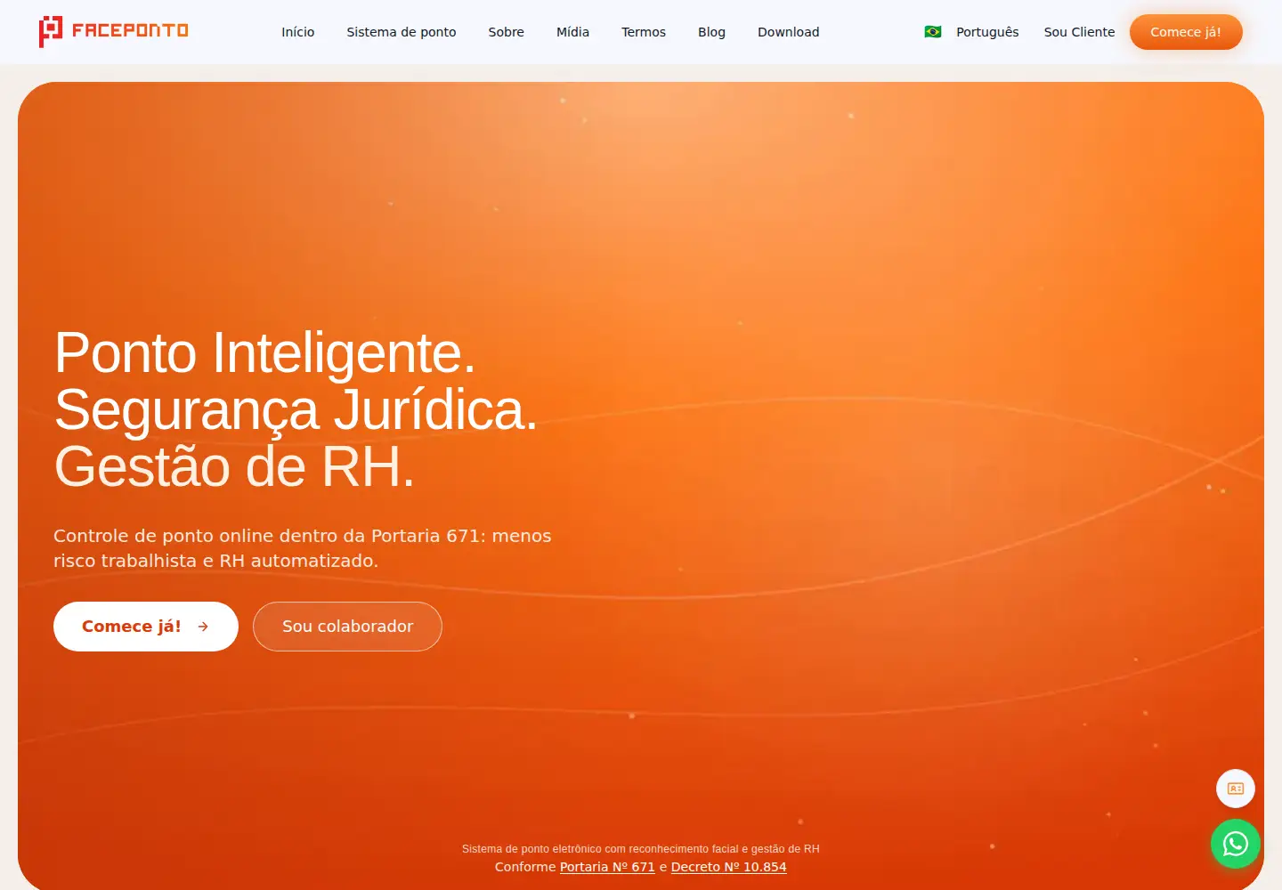 Screenshot of faceponto.com.br