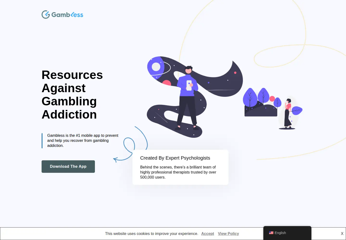 Screenshot of gambless.org