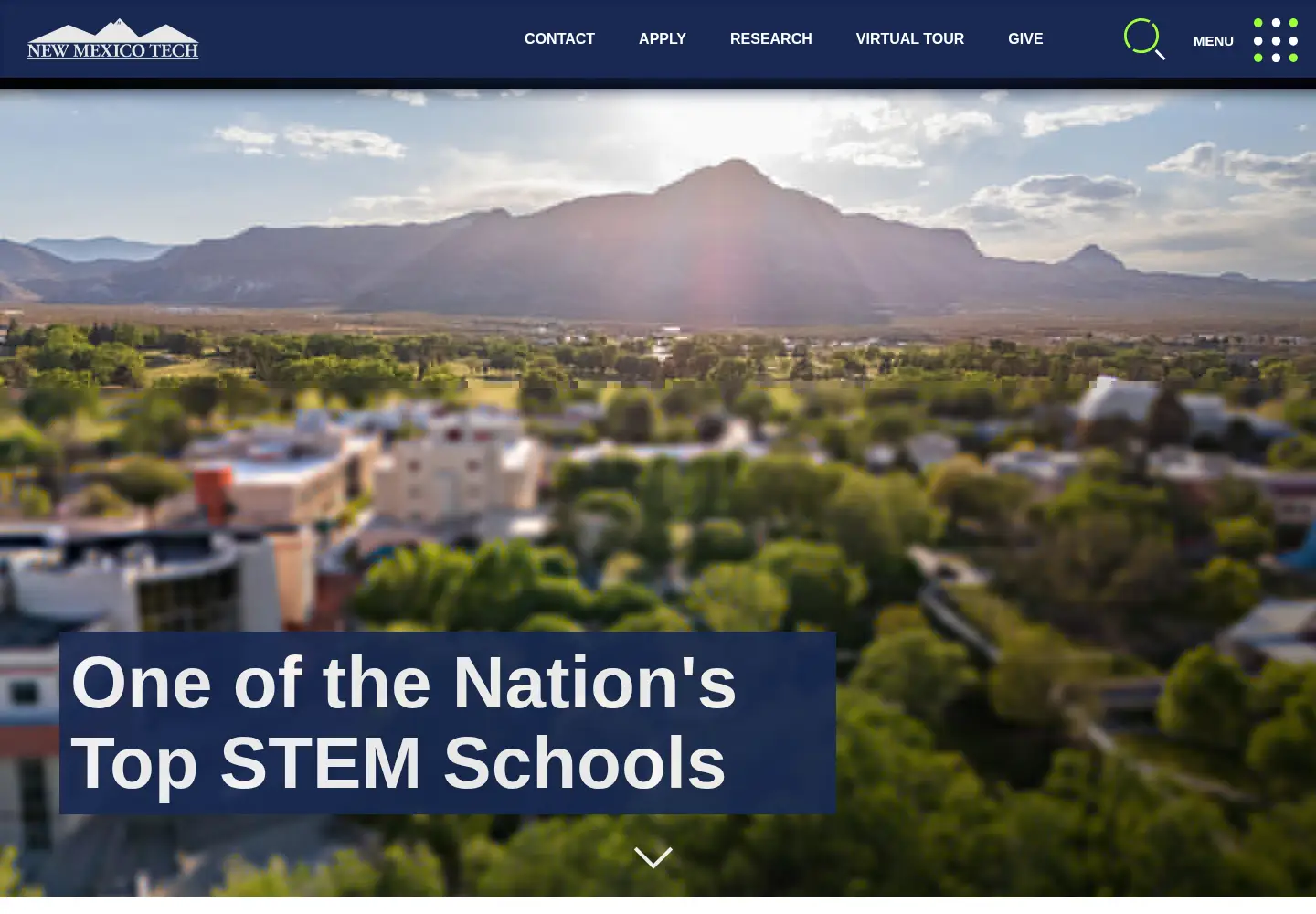 Screenshot of nmt.edu