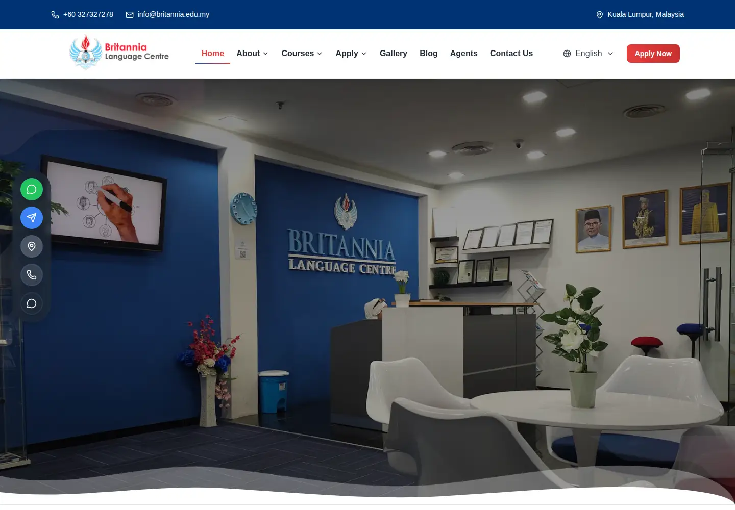 Screenshot of britannia.edu.my