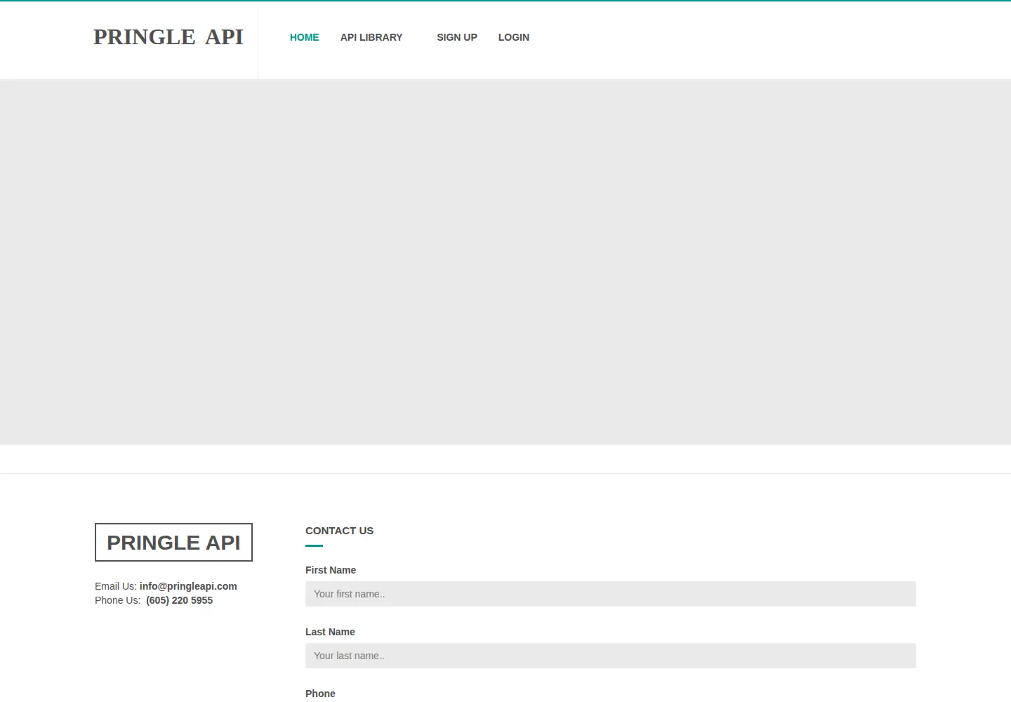 Screenshot of pringleapi.com