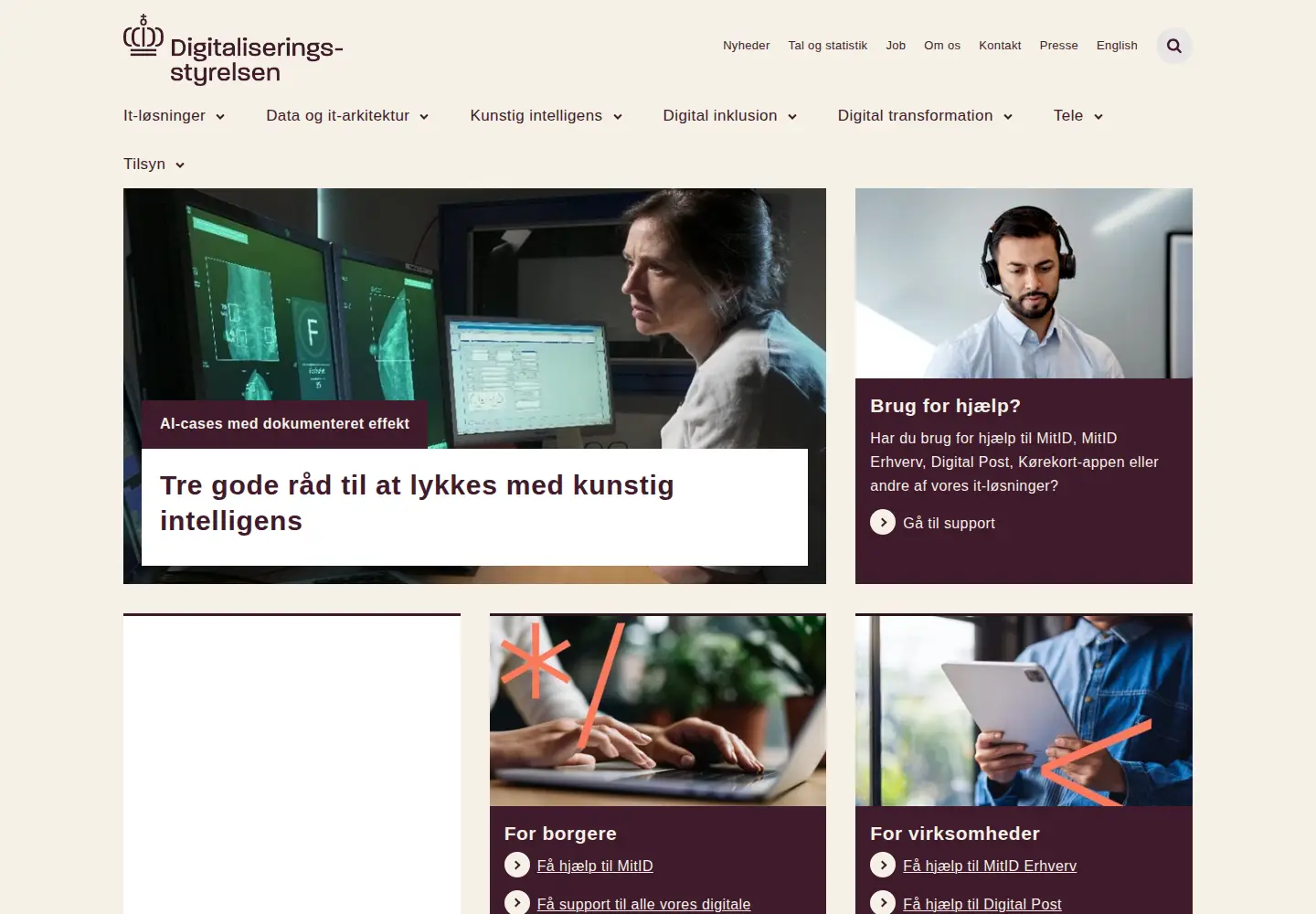 Screenshot of digst.dk