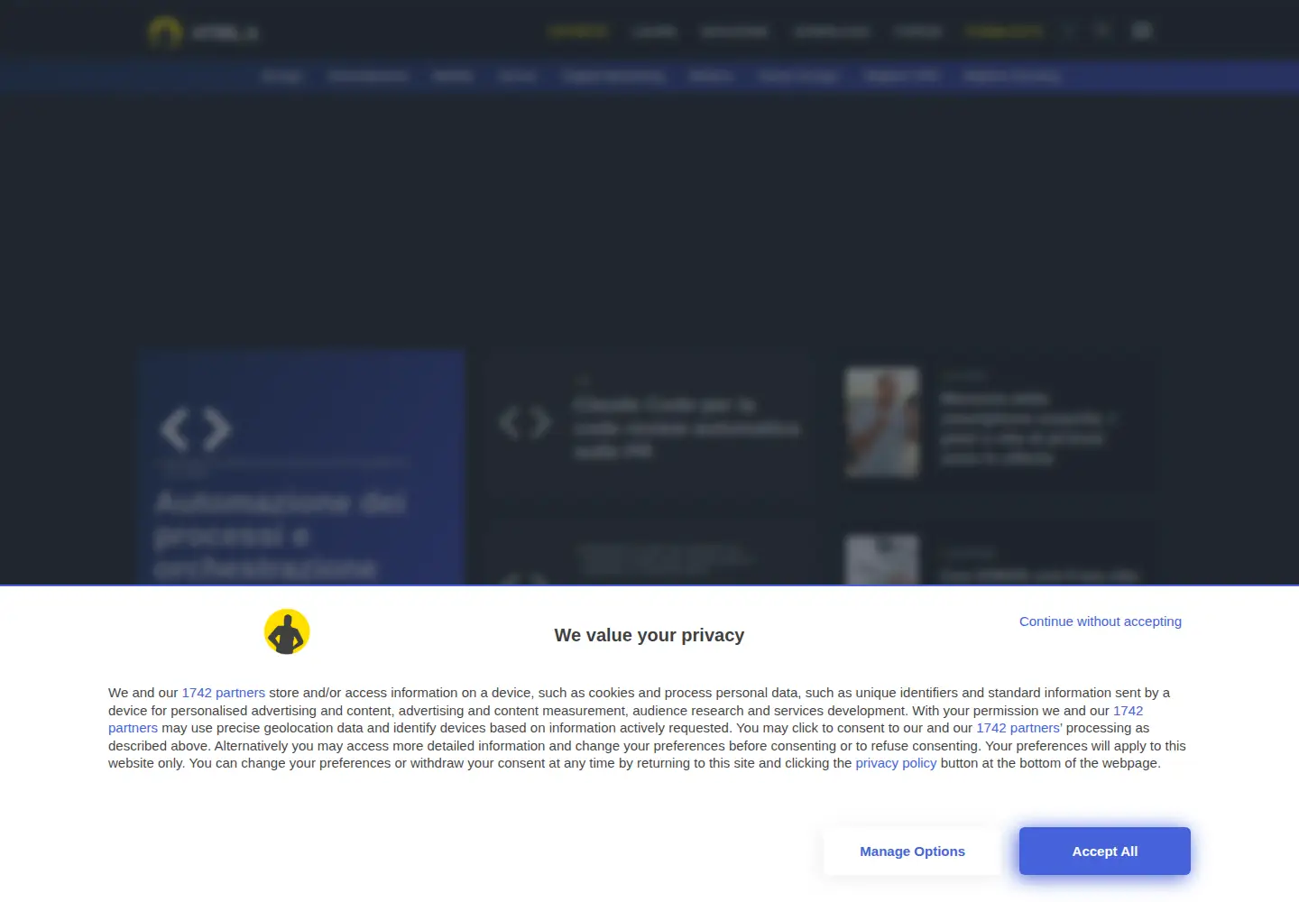 Screenshot of html.it
