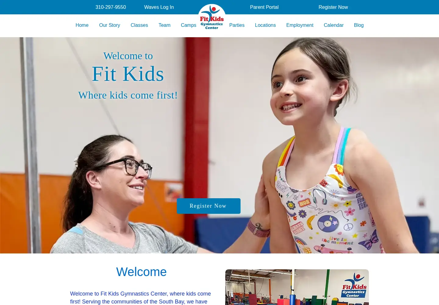 Captured homepage of fitkidsgym.com in the current scan