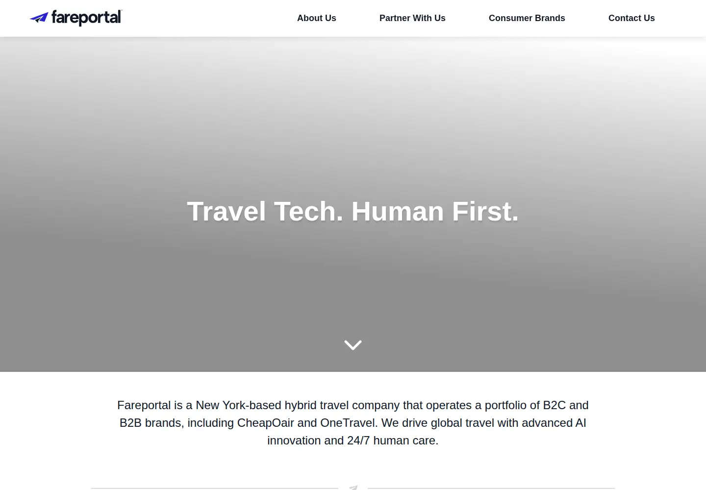 Screenshot of fareportal.com
