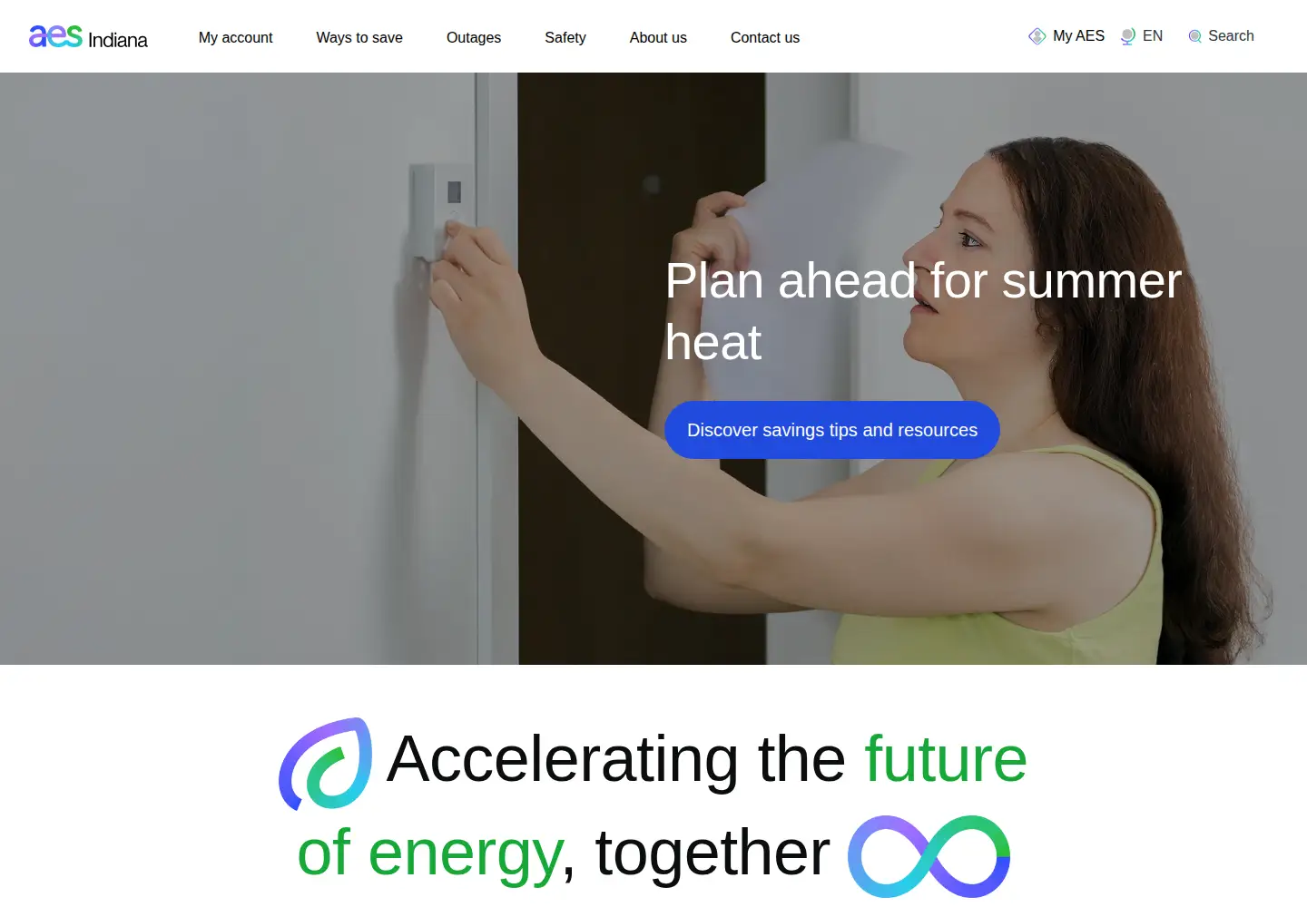 Screenshot of aesindiana.com