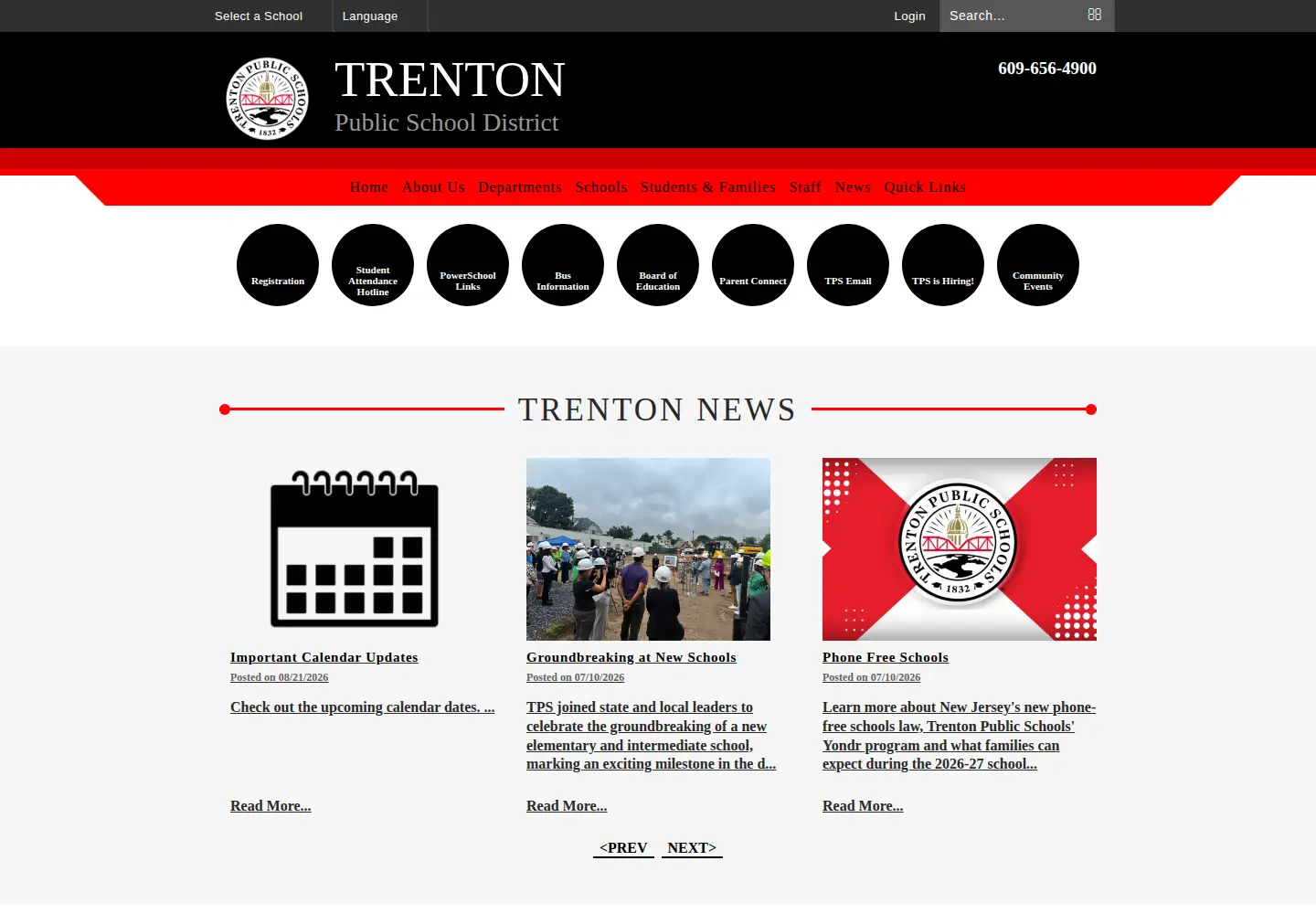 Screenshot of trentonk12.org
