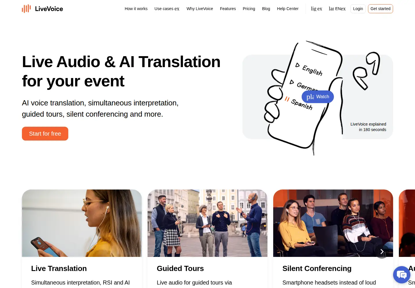 Captured homepage of livevoice.io in the current scan