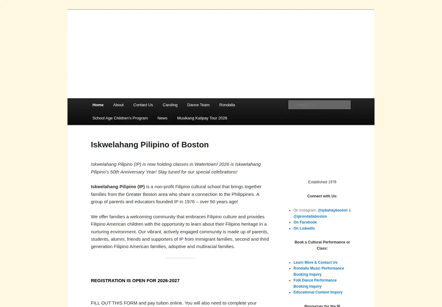 Captured homepage of ipbahay.org in the current scan