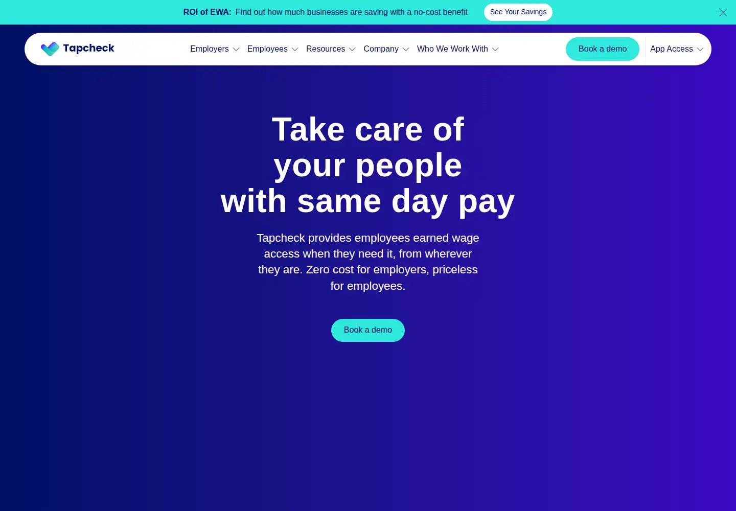 Screenshot of tapcheck.com