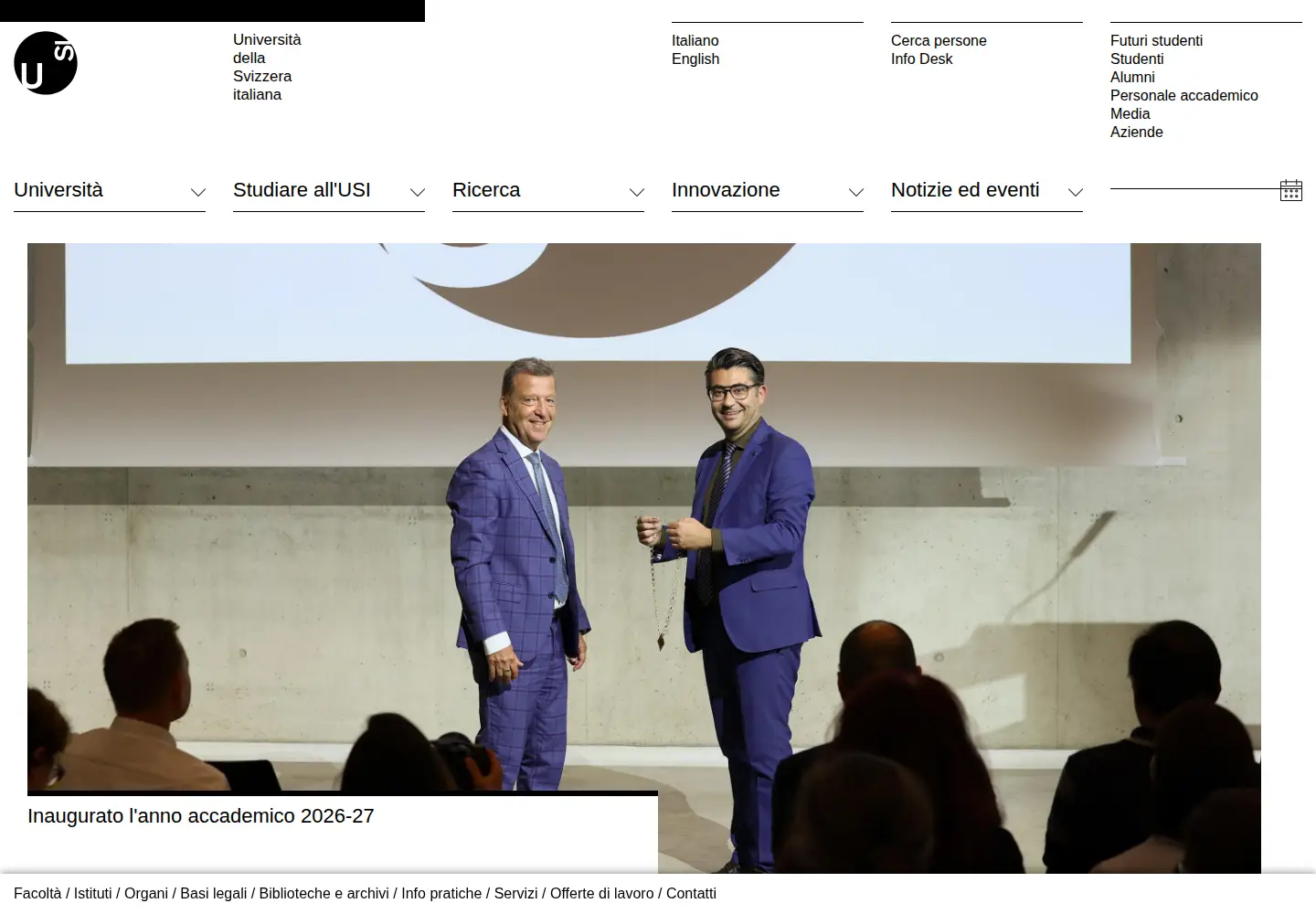 Screenshot of usi.ch