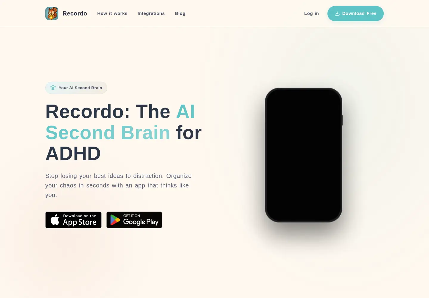 Captured homepage of recordo.app in the current scan